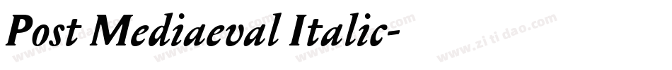 Post Mediaeval Italic字体转换